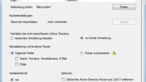Active Directory-Einstellungen Bild Active Directory-Einstellungen