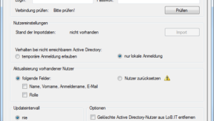 Active Directory-Einstellungen Bild Active Directory-Einstellungen